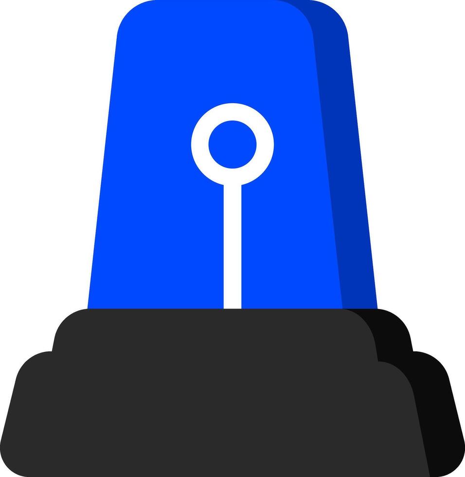 Flat Icon Blue Siren Alert vector