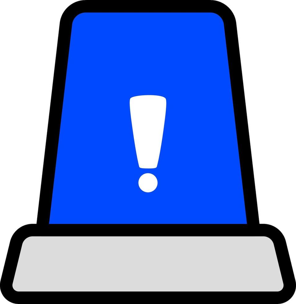 Siren Icon Simple Blue Color vector