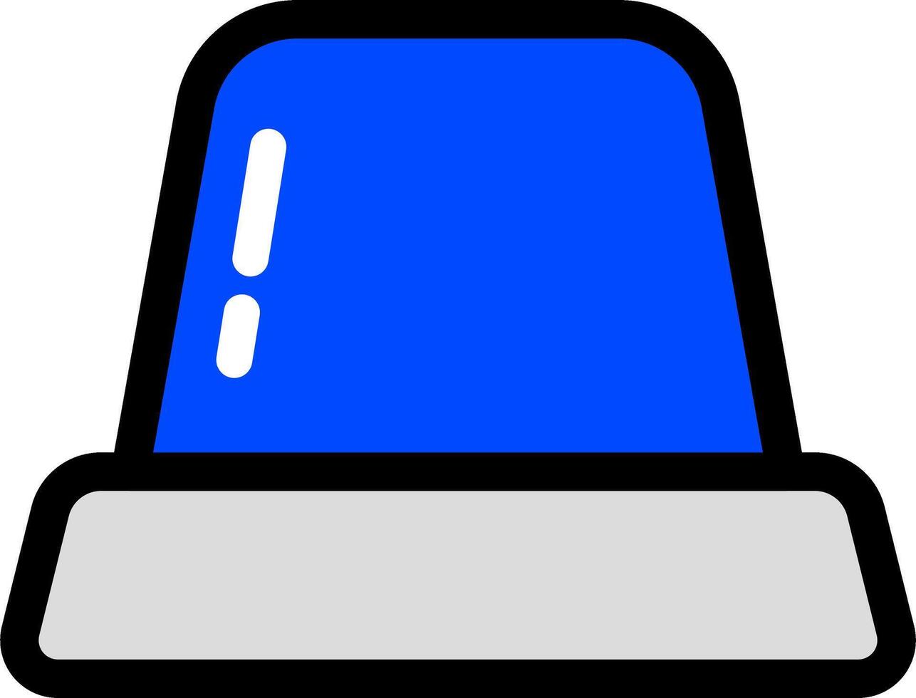 Square Blue Siren Icon vector