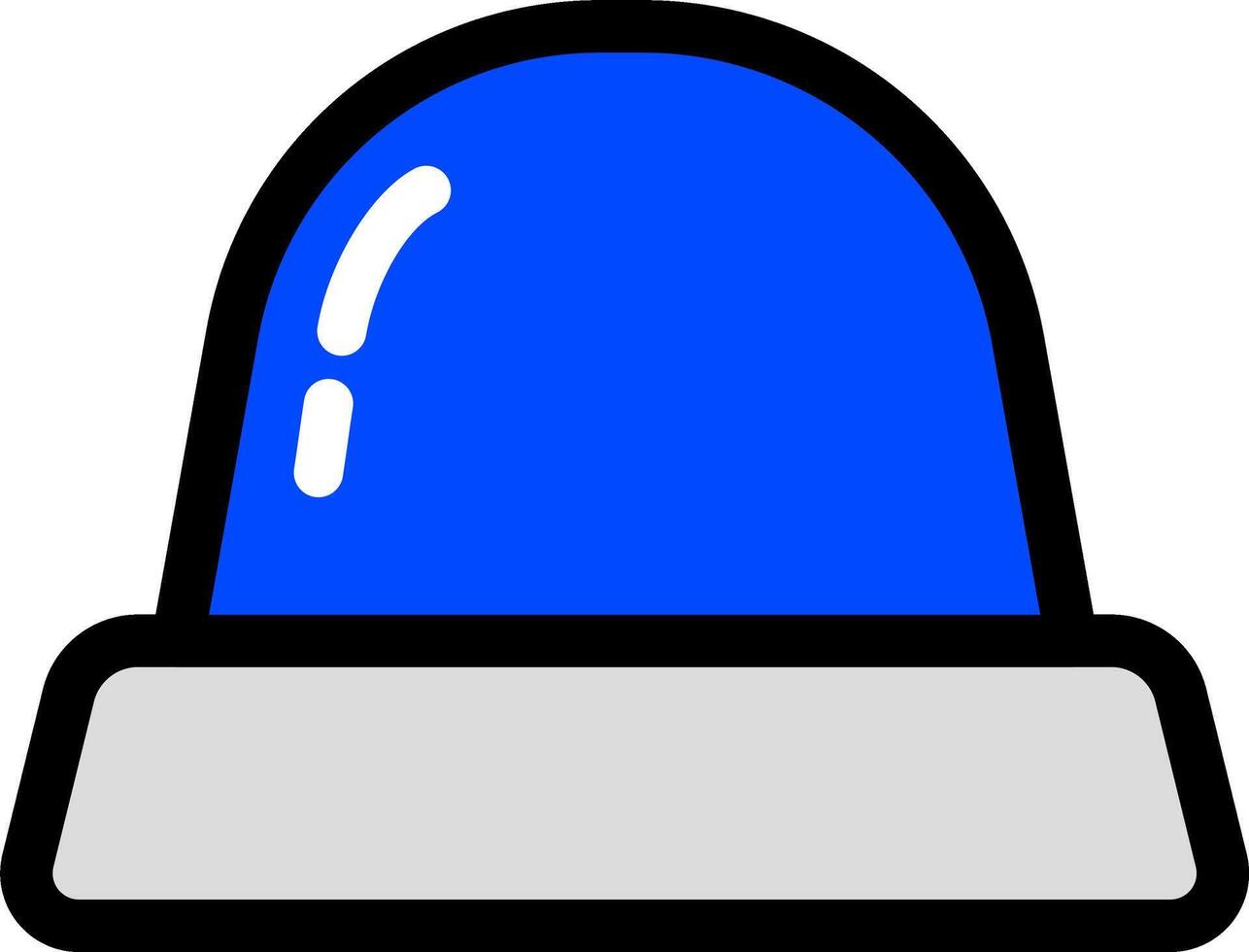 Siren Icon Blue And Black For Alerts vector