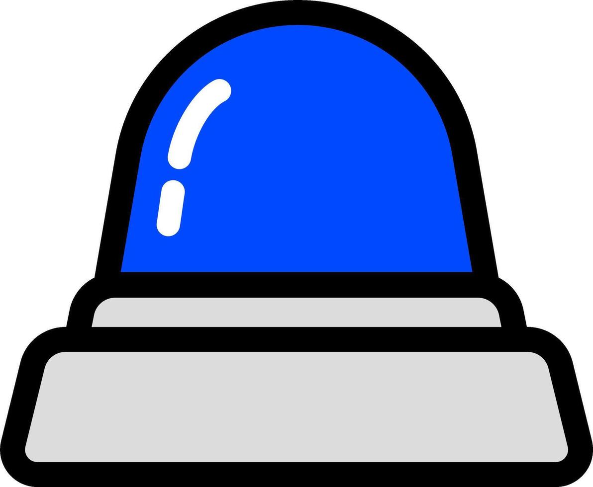 Blue Siren Icon For Emergency Alerts vector