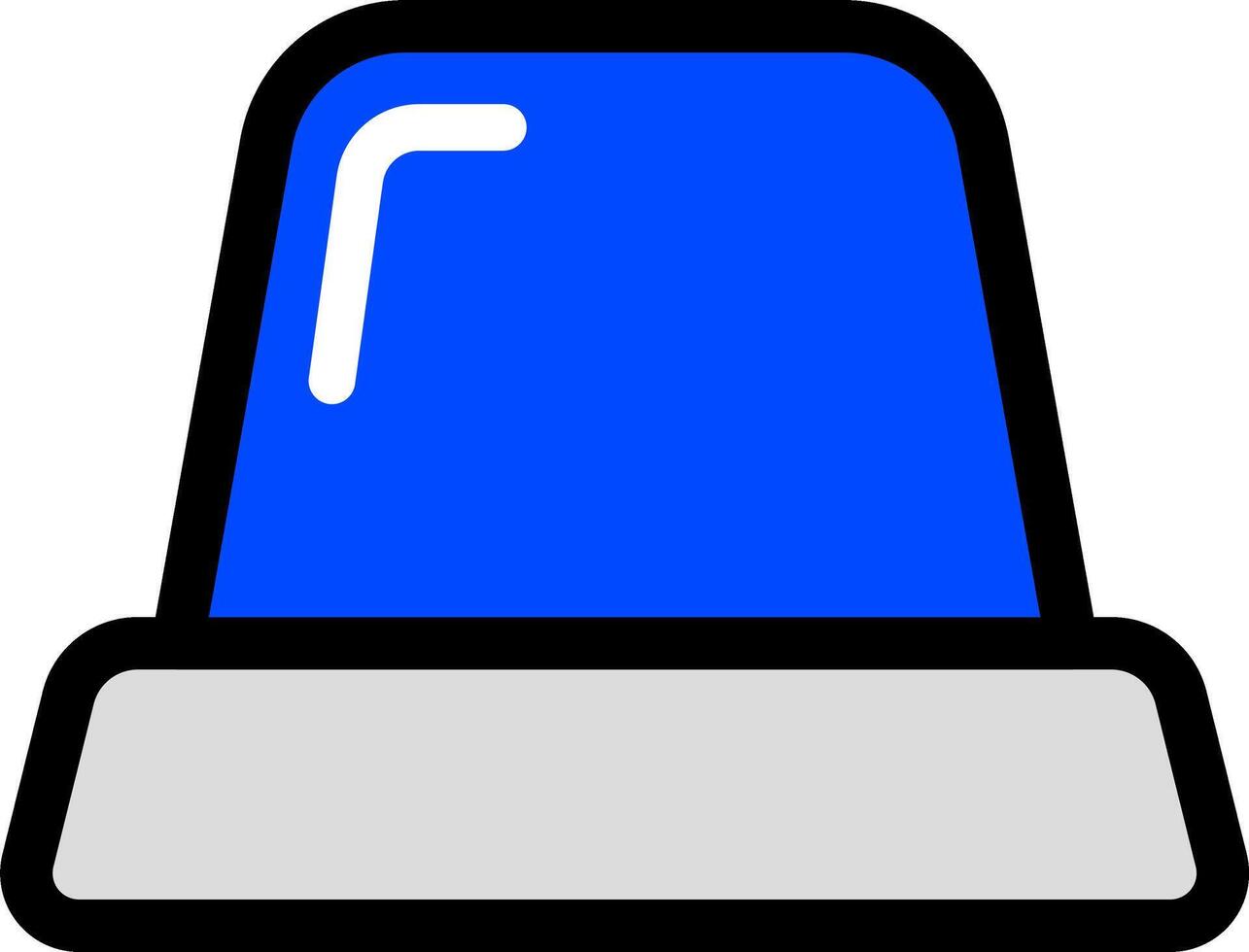 Siren Icon Blue Color For Safety vector