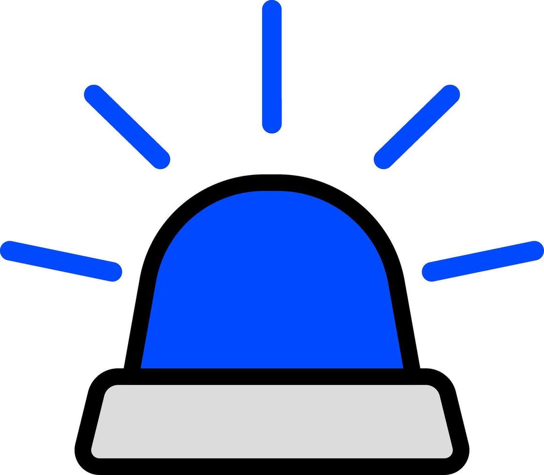 Blue Siren Icon For Security Notifications vector