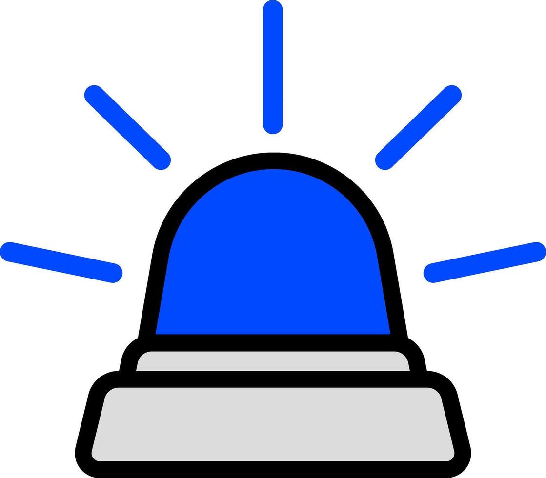 Siren Icon Blue Color Alert Symbol vector