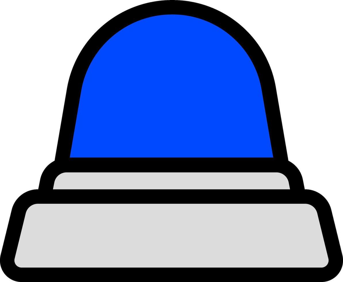 Simple Blue Siren Icon For Danger Warnings vector