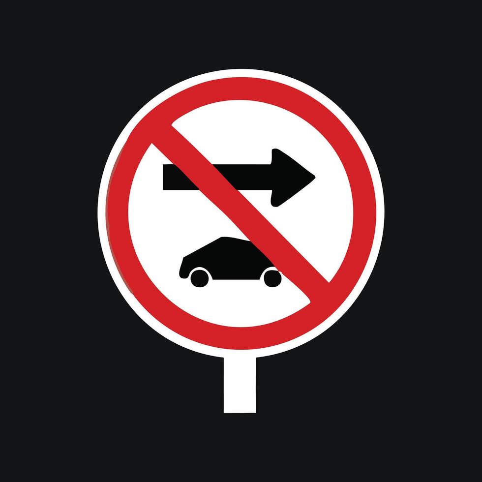 No Overtaking Icon vector