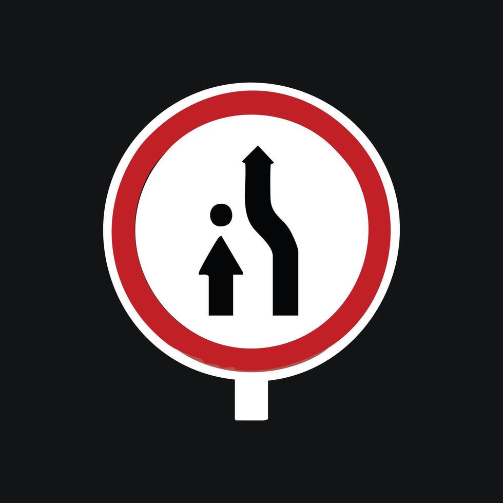 Keep Left Sign vector
