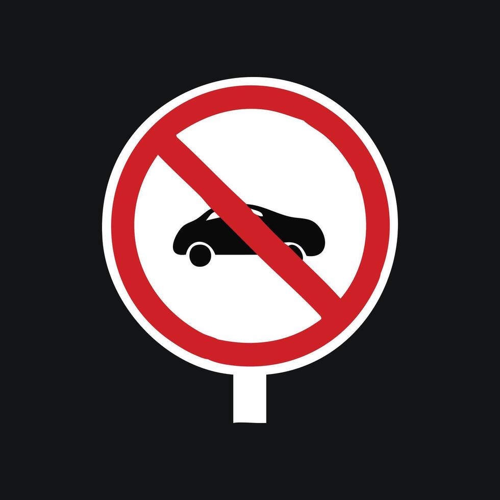 No Car Icon vector