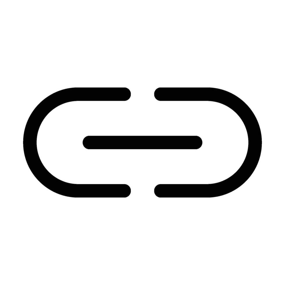 A black and white logo of a link isolated vector