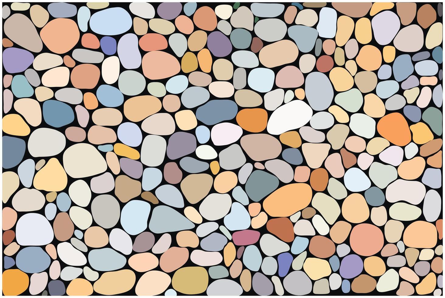 Colorful Pebbles Stones Abstract Presentation Illustration For Background Design. vector