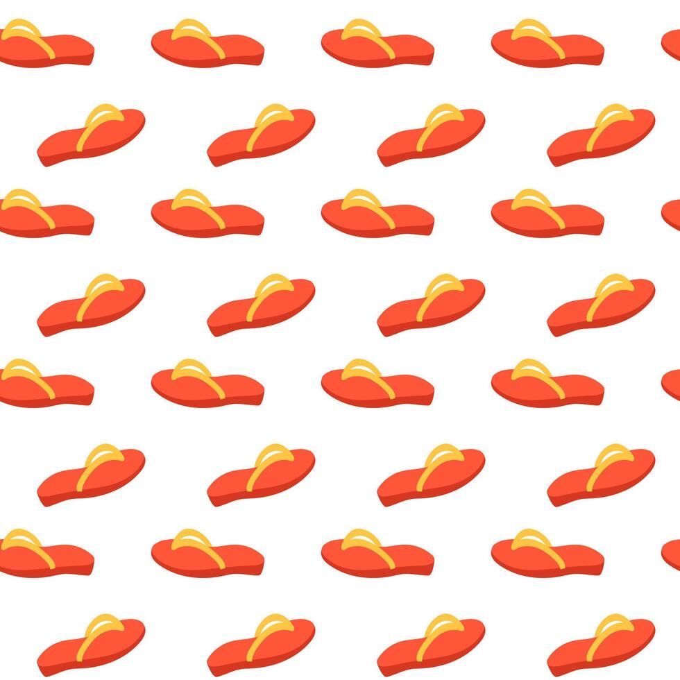 Seamless pattern with red summer shoes. vector