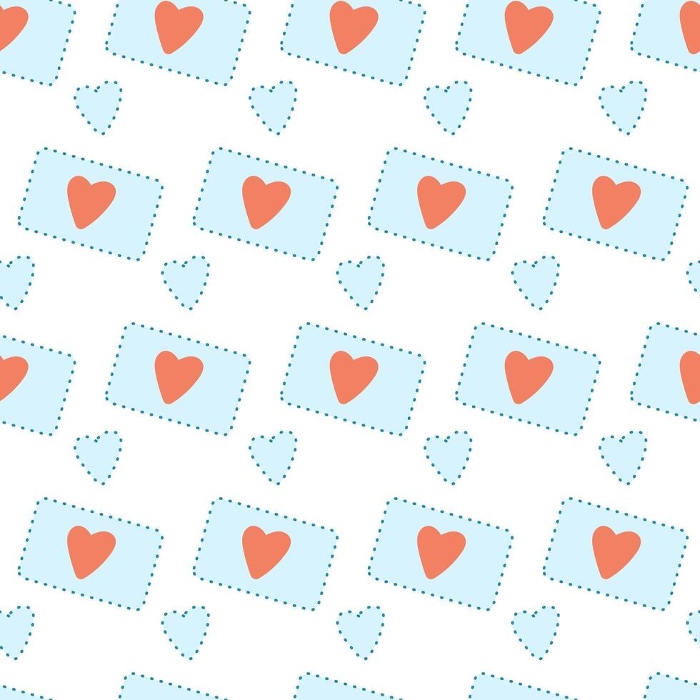Cute seamless pattern with heart. vector