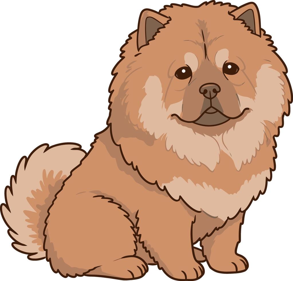 Cozy Chow Chow Dog vector