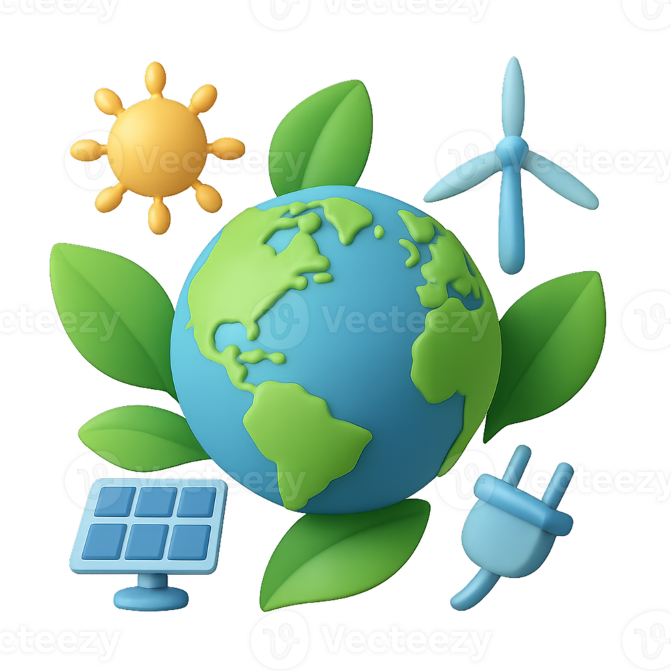 Eco-Friendly Concepts for a Sustainable Future with Nature Elements png