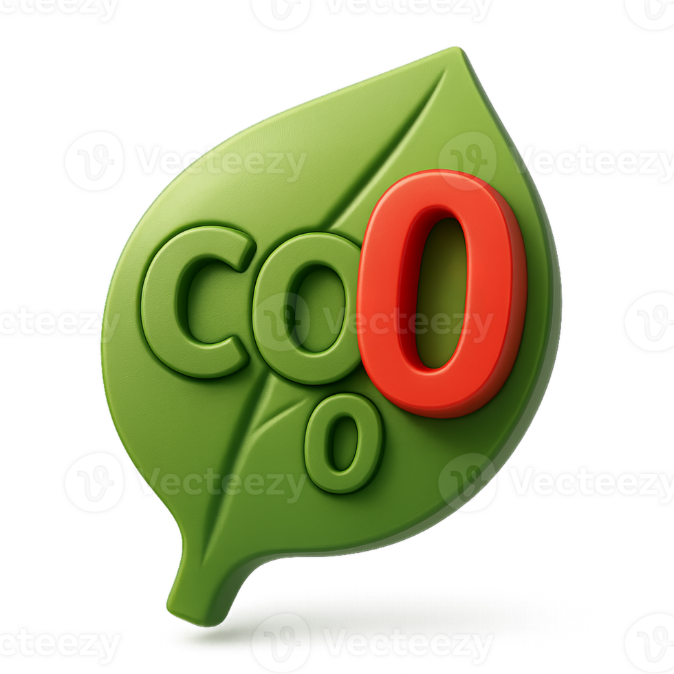Leaf Symbol Representing Net Zero Concept in Green Design png