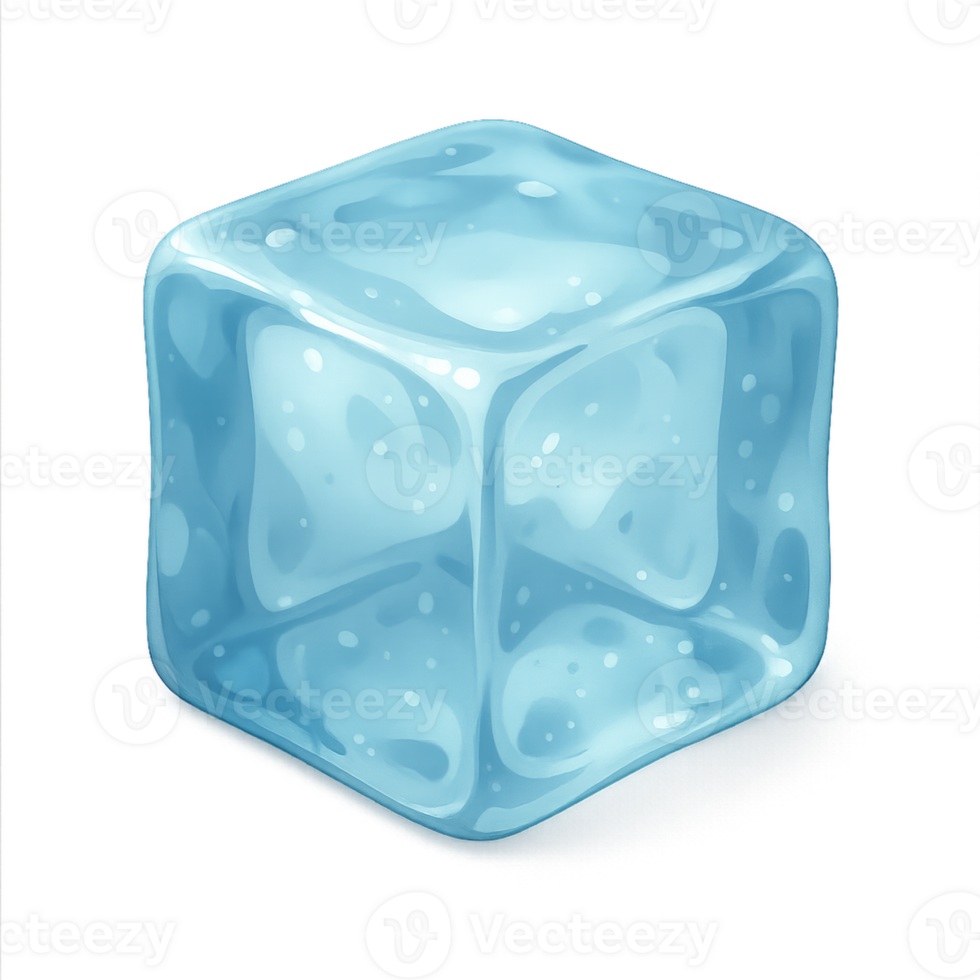 3D Ice Cube Icon in Simple Style for Modern Design Projects png