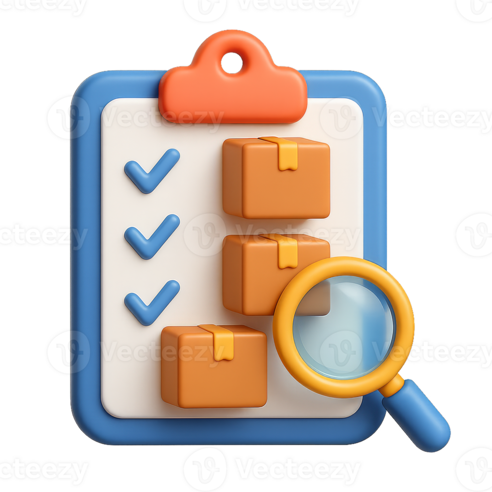 3D Inventory Checker Icon for Simple Inventory Management Tasks png