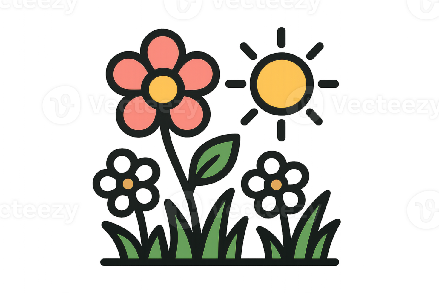 Bright and Simple Spring Icon for Design and Composition Projects png