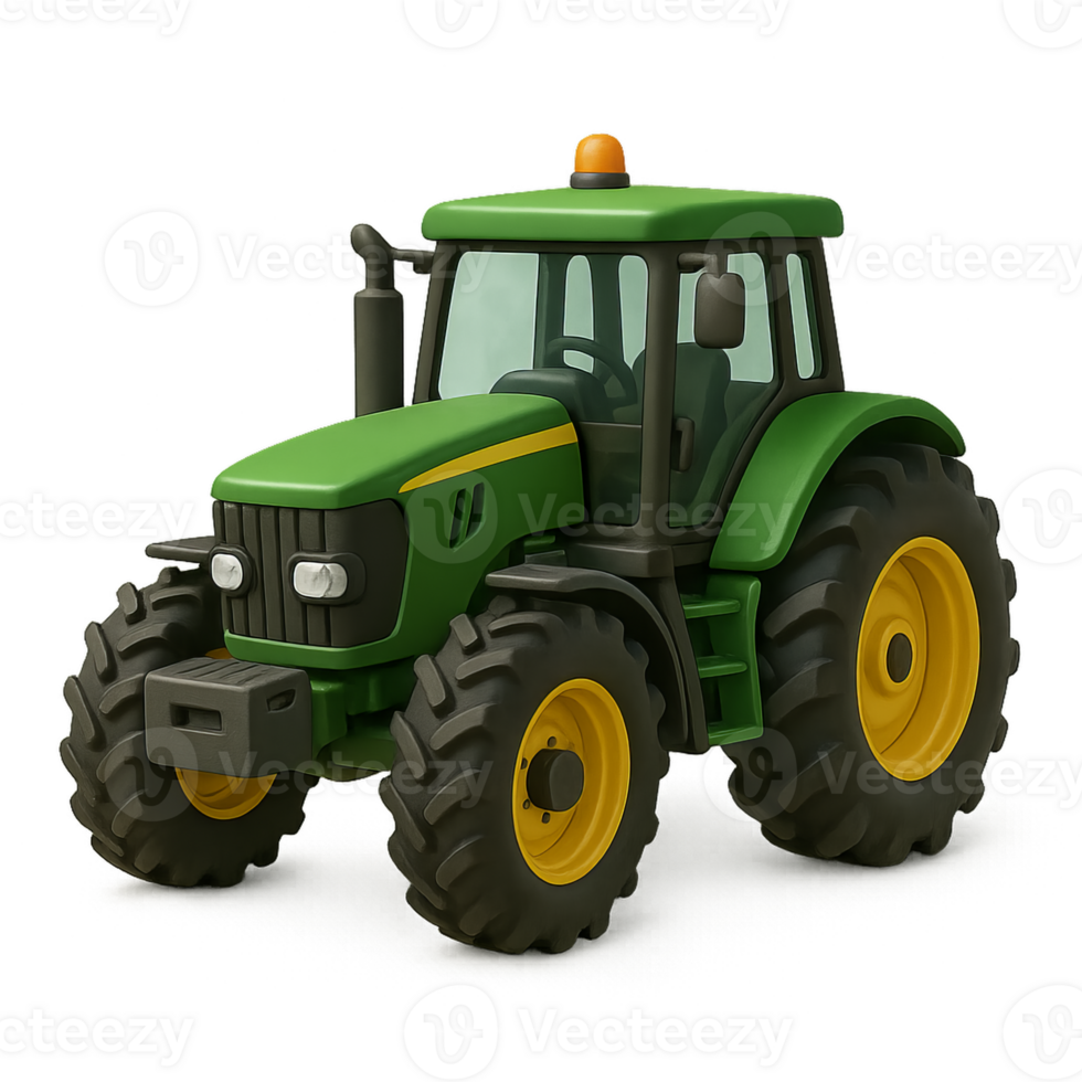 Simple 3D Tractor Design for Creative Projects and Illustrations png