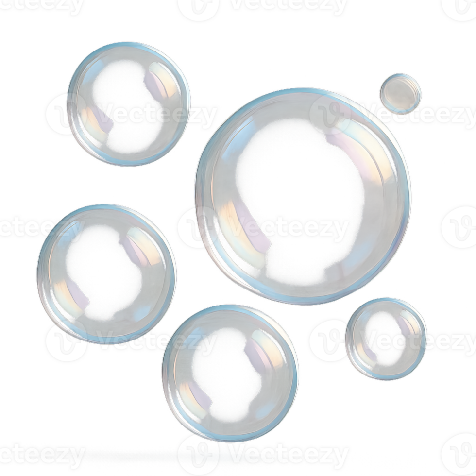 Simple 3D Rendering of Soap Bubbles with Soft Reflective Surfaces png