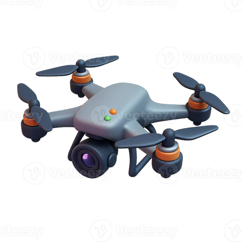 Simple 3D Design of a Modern Drone for Creative Projects png