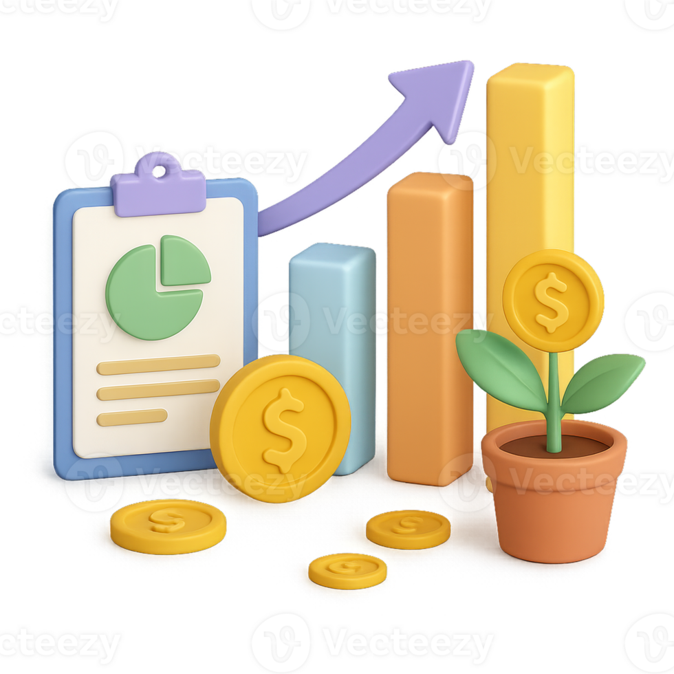 Simple Business Growth Strategy Illustration for Effective Planning png