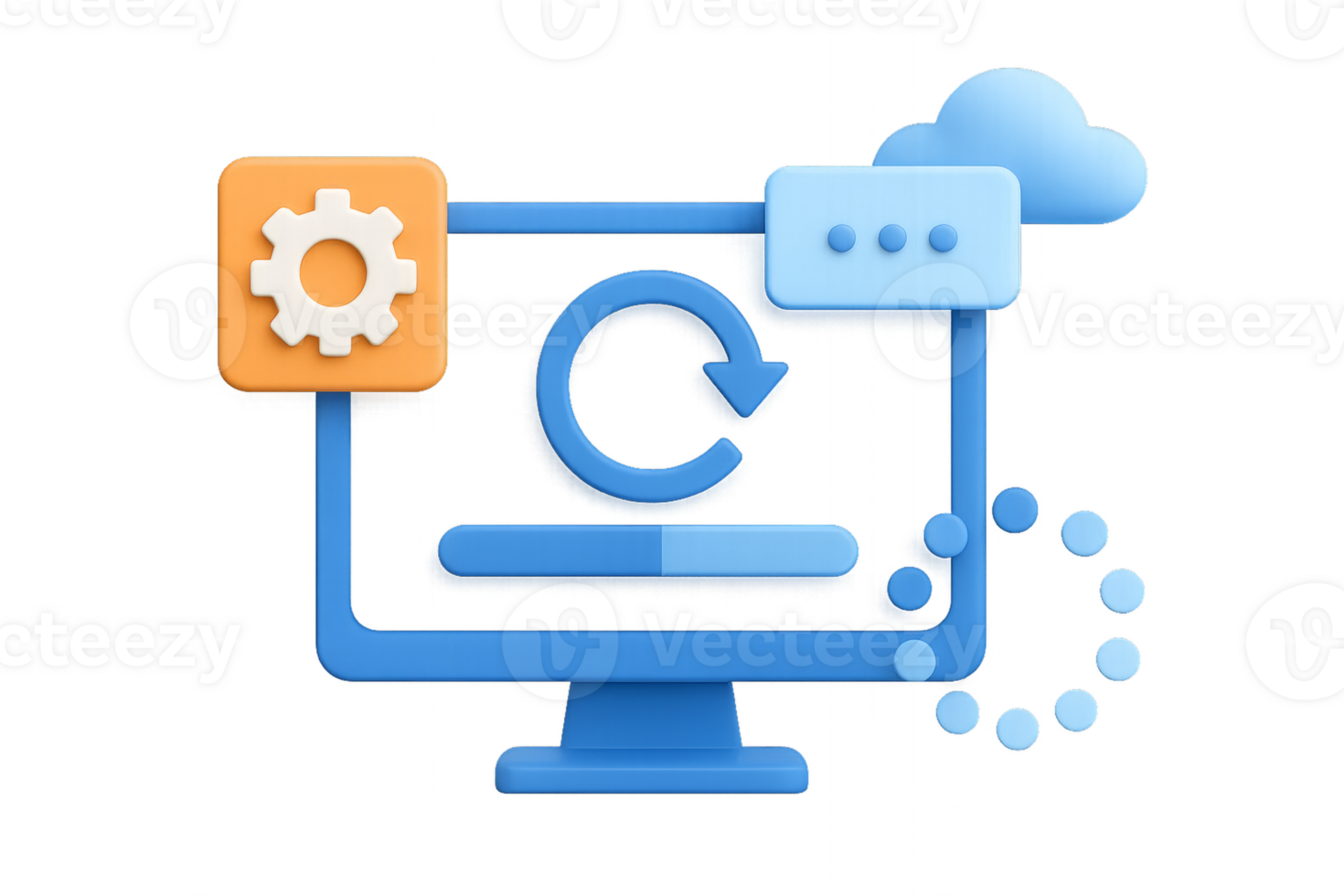 3D Style Update for Simple Computer Interface and Design Concepts png