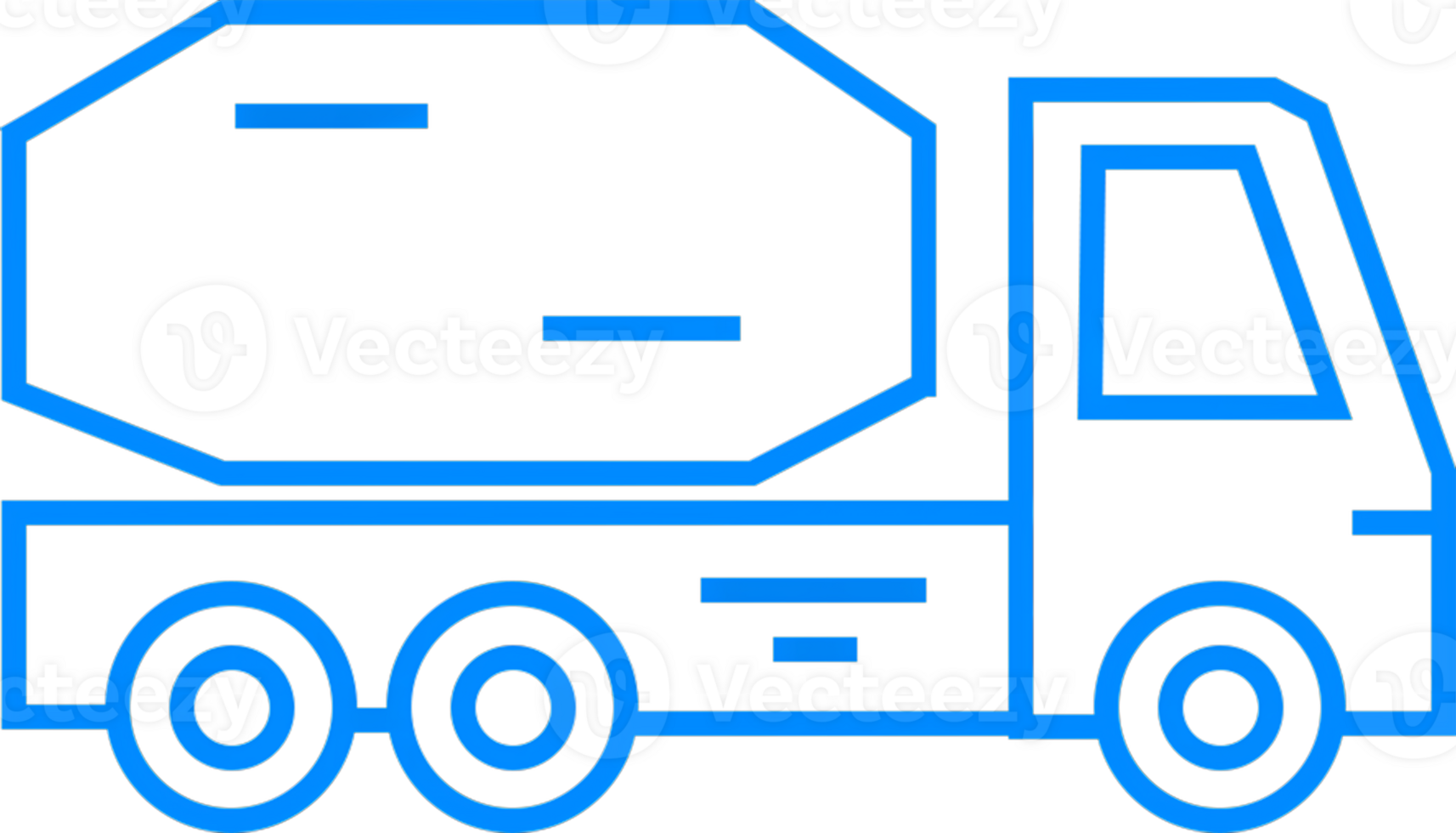 Blue Outline Cement Truck Icon for Construction and Transport Uses png