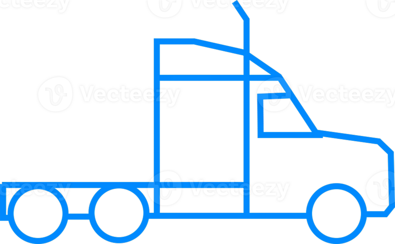 Blue Outline of Truck Design for Modern Transportation Concepts png