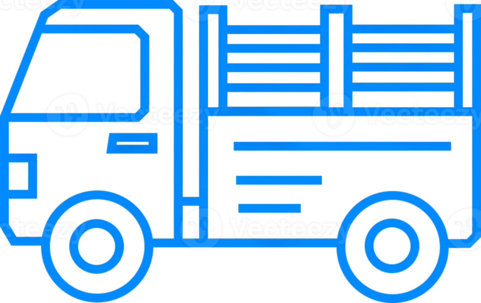Outline of a Delivery Truck with Simple Design for Graphic Use png