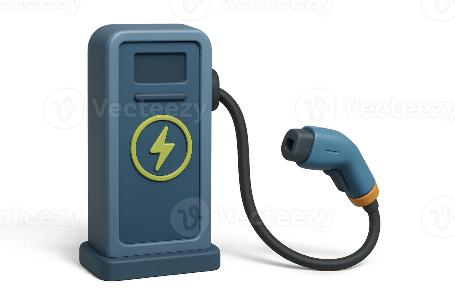 Futuristic Electric Car Charger Design with Simple Aesthetic png