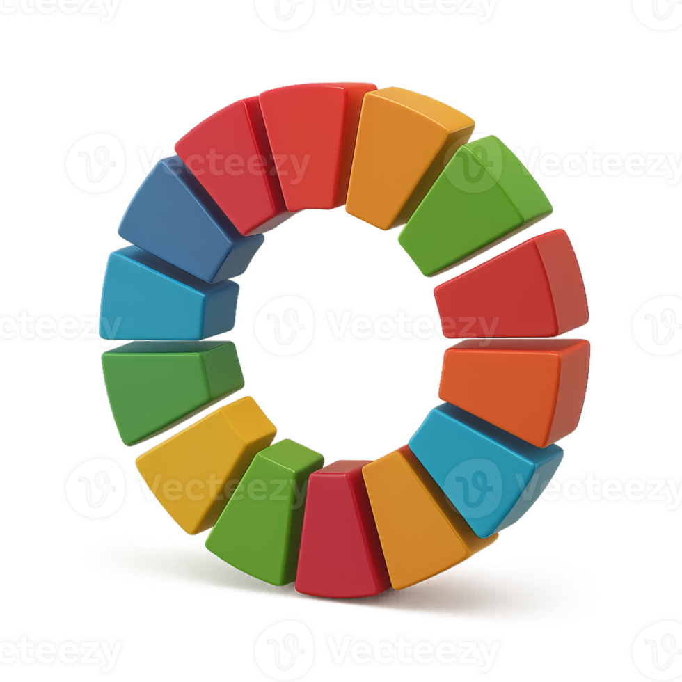 Colorful Circular Blocks Representing Sustainable Development Goals png
