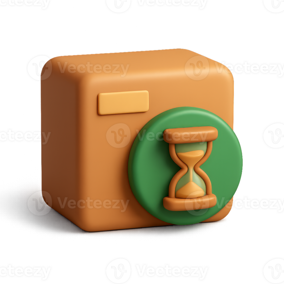 Colorful Hourglass Symbolizing Product Shelf Life Importance png