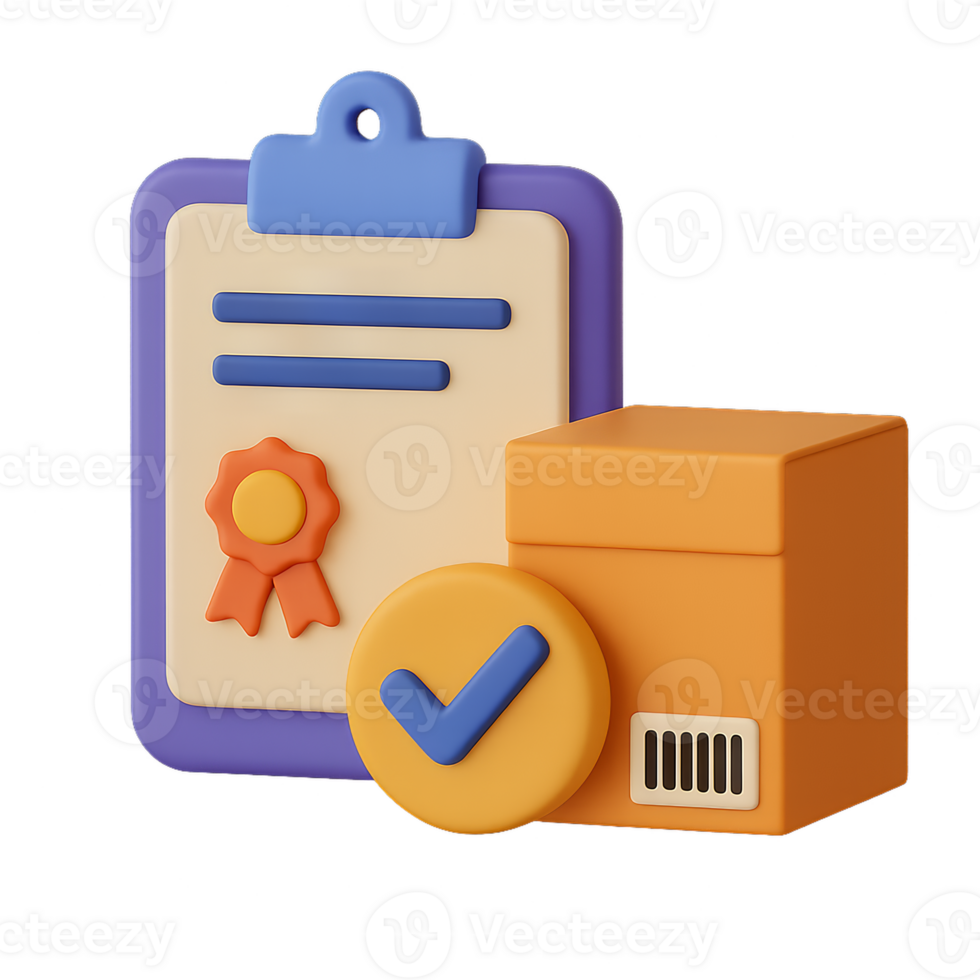 Simple Product Certification Process with Checkmark and Box png