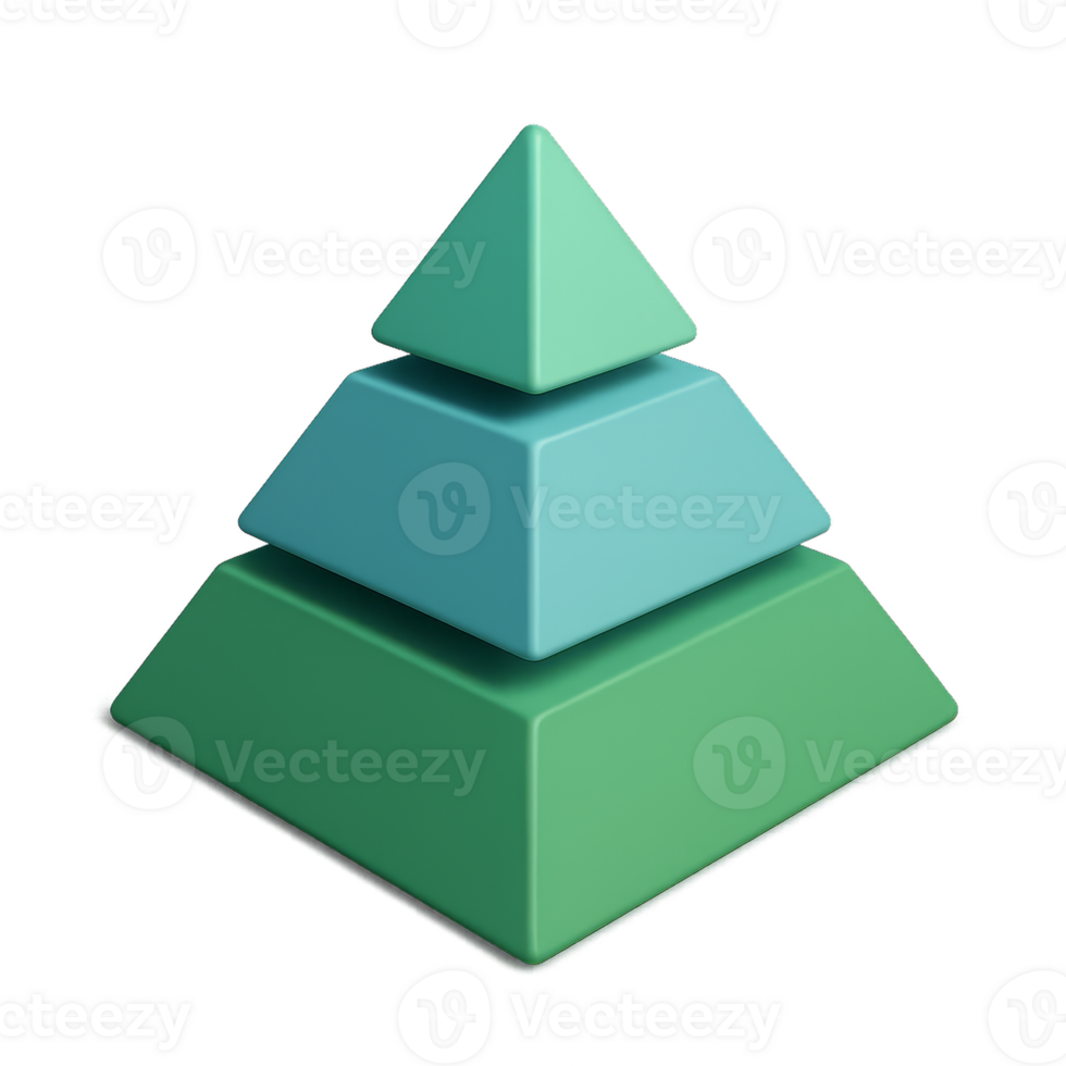 3D Geometric Shapes Design with Simple Layers and Elegant Colors png