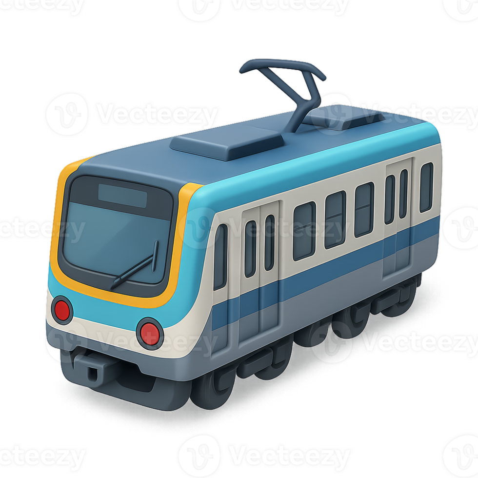Simple 3D Mass Transit System Design for Modern Transportation Needs png