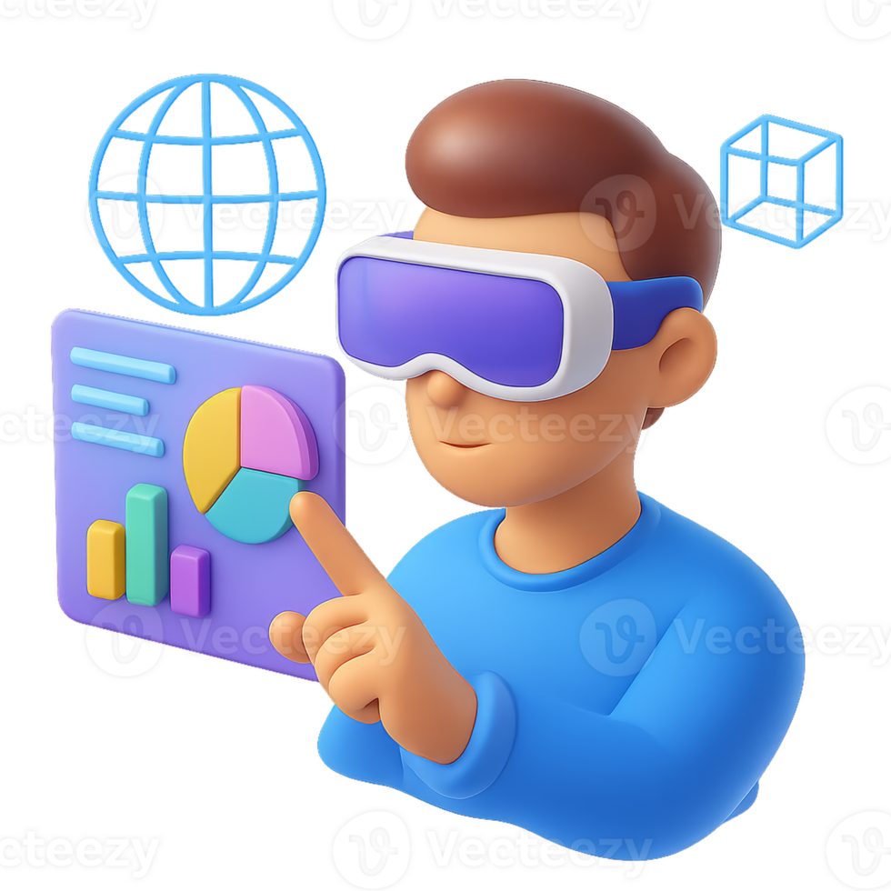 3D Spatial Computing Concepts for Simple Data Visualization png