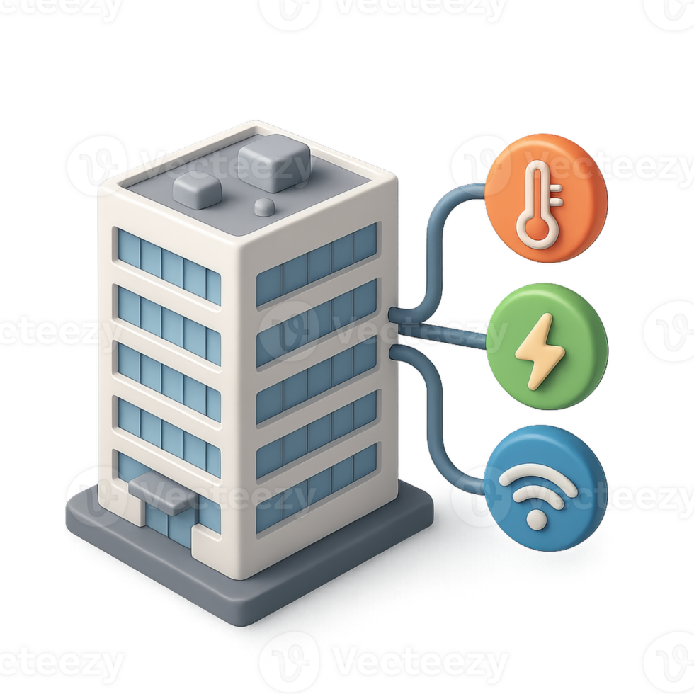 3D Building Management System with Simple Interface Design png