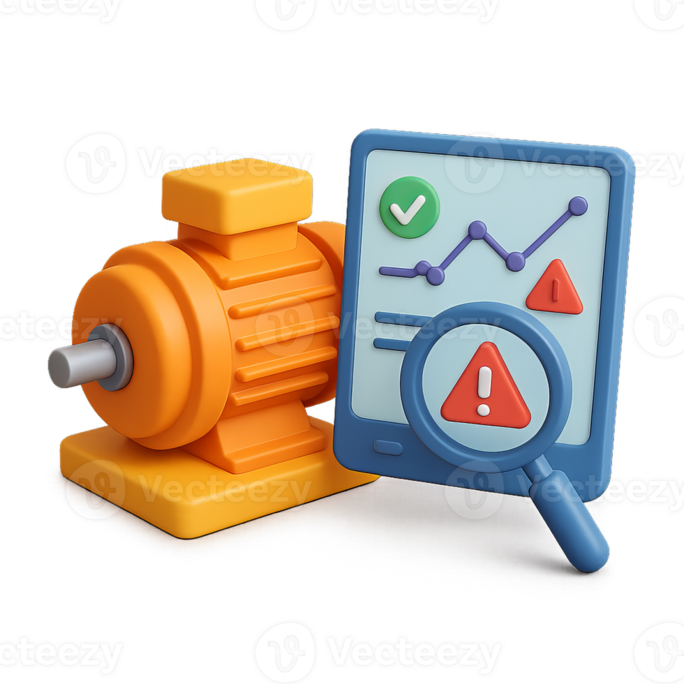 3D Illustration of Predictive Maintenance Technology for Simple Solutions png