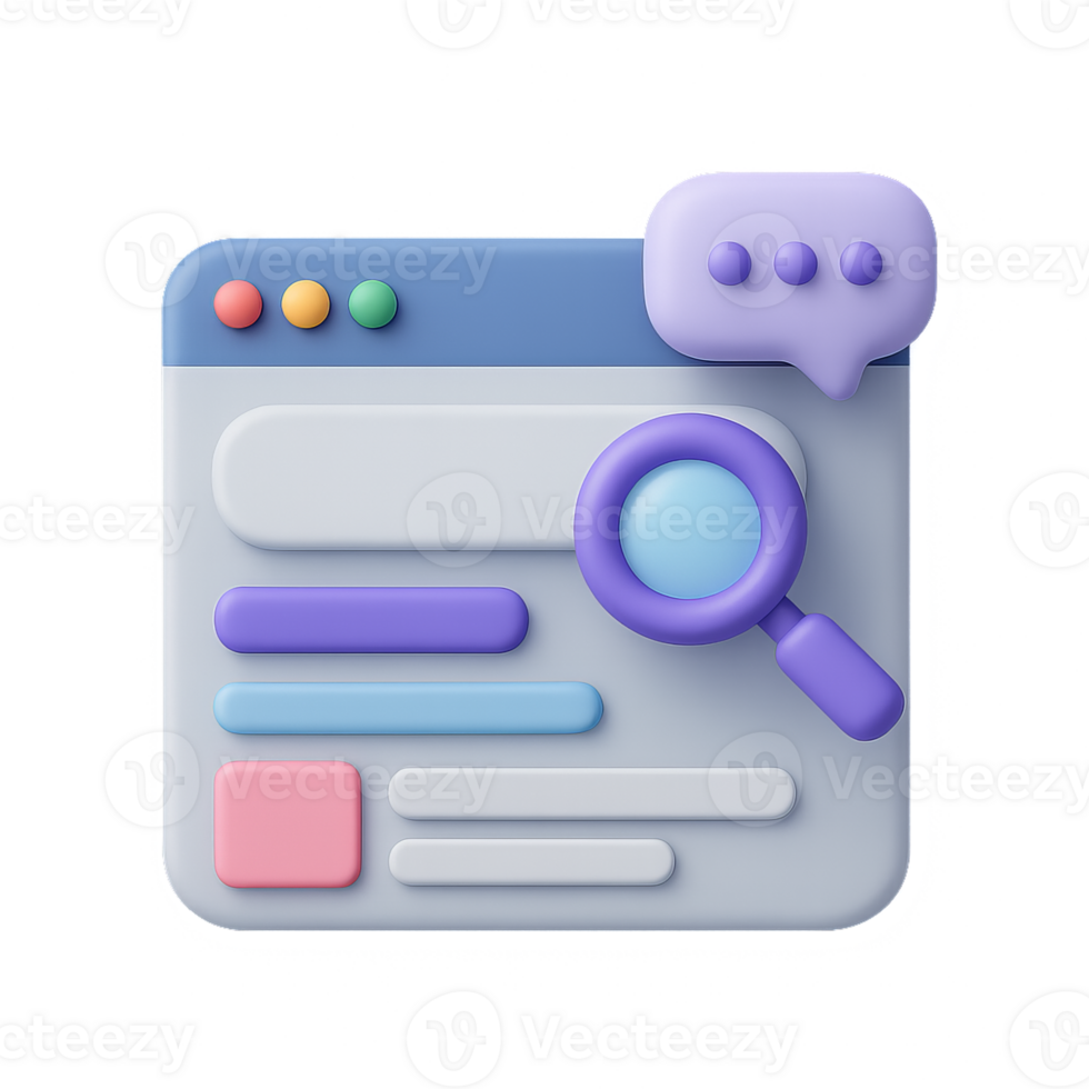 Simple 3D Transparent User Experience Interface Design Concept png