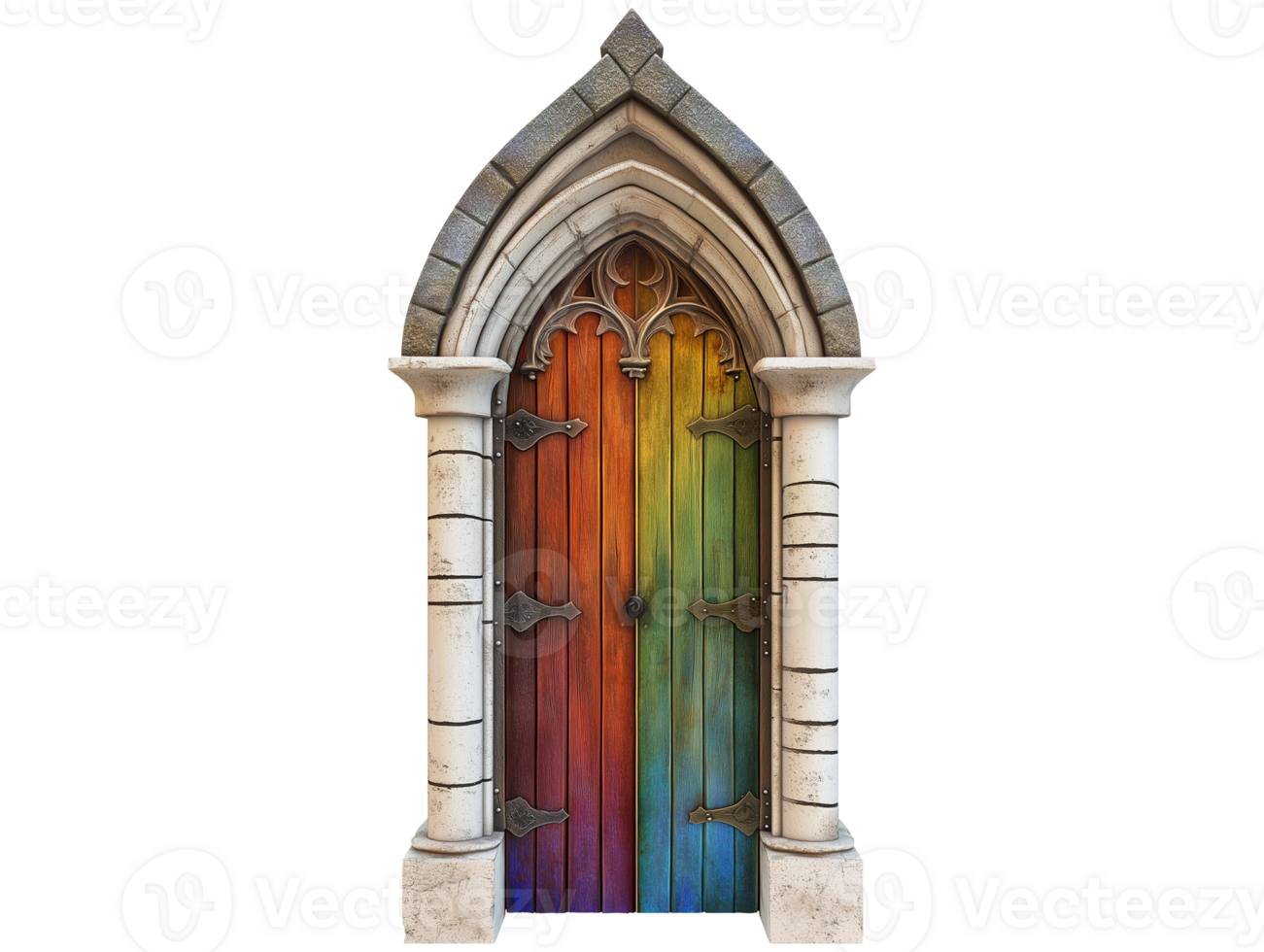 Colorful Gothic Arch Doorway png