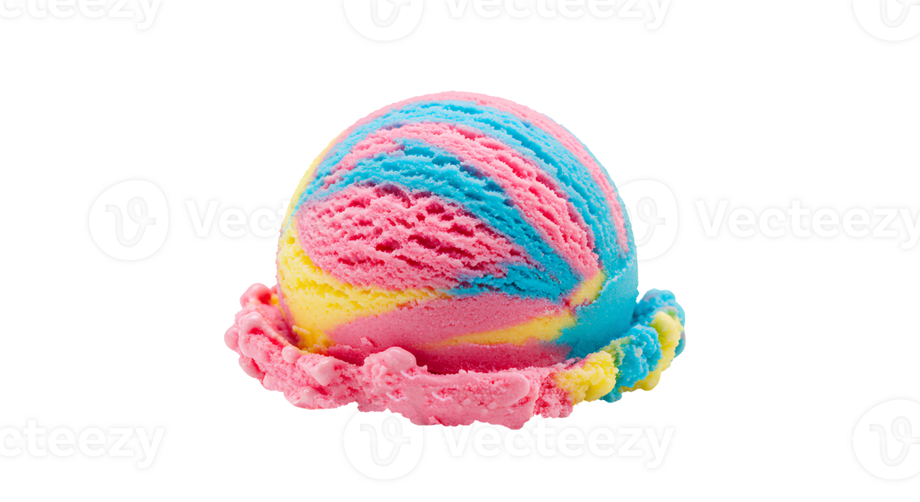 colorful ice cream scoop . creamy and frozen ice cream gelato scoop isolated. bubblegum flavour ice cream as summertime dessert refreshment png