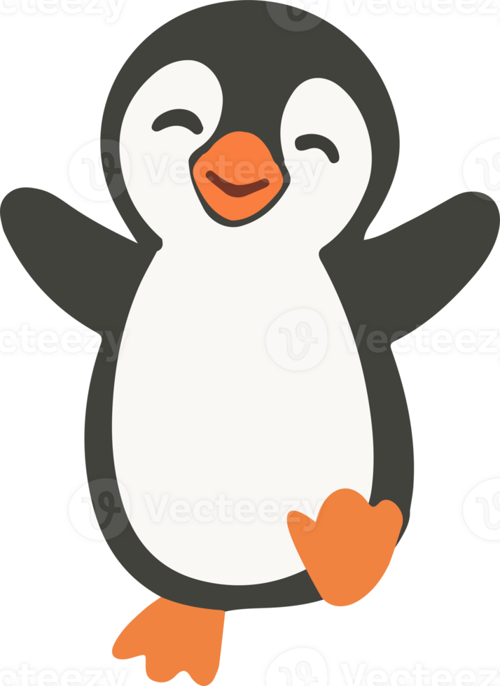 Happy penguin cartoon png