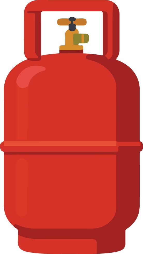 Red Propane Gas Tank Illustration vector