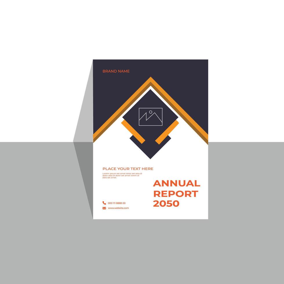 Annual report cover brochure vector
