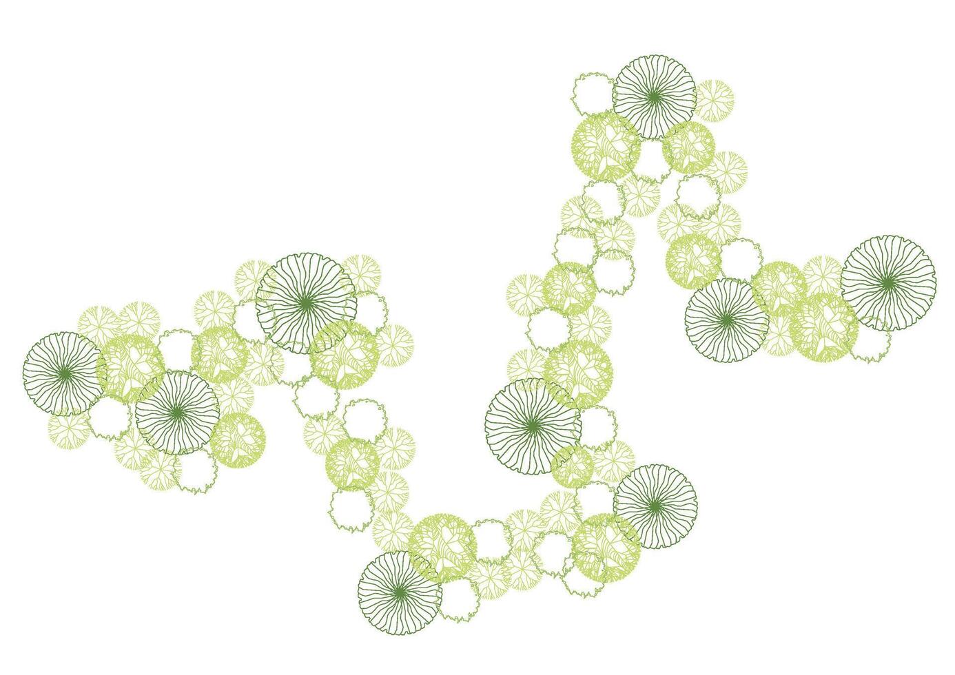 architecture drawing plant tree top view plan greenery vegetation vector