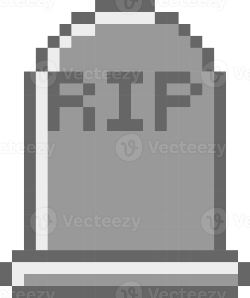 halloween tombstone 8bit pixel art png