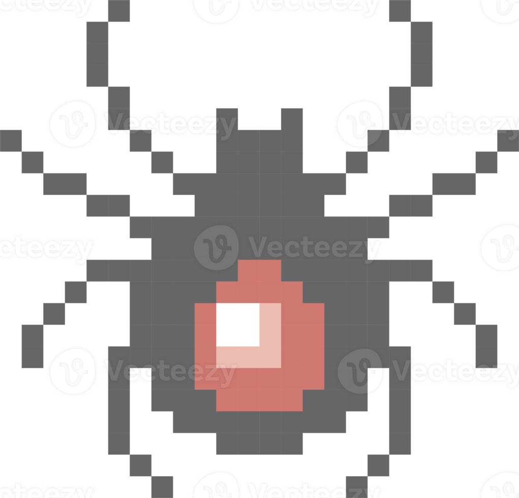 halloween spider 8bit pixel art png