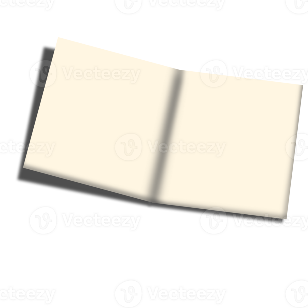 An open book with a blank page png