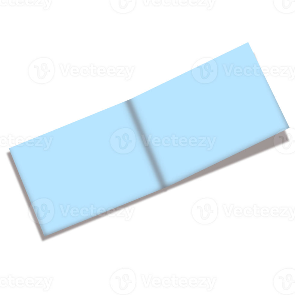 A folded blue book on a black background png